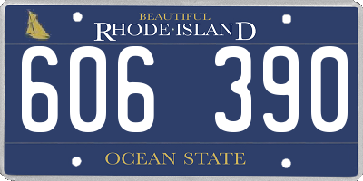 RI license plate 606390