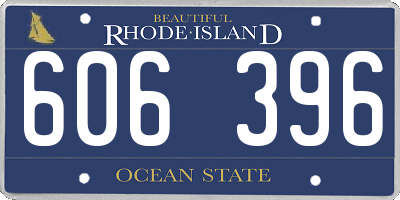 RI license plate 606396