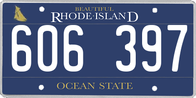 RI license plate 606397