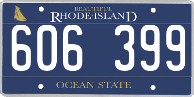 RI license plate 606399