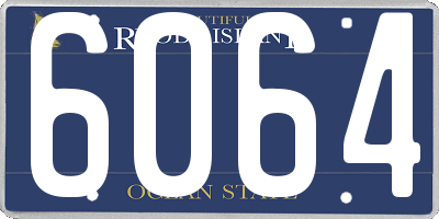 RI license plate 6064