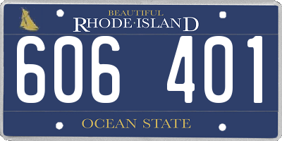 RI license plate 606401