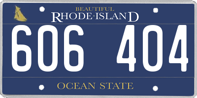 RI license plate 606404