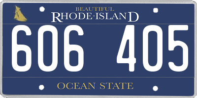 RI license plate 606405
