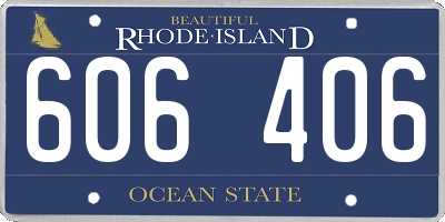RI license plate 606406
