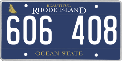 RI license plate 606408