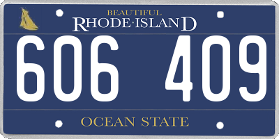 RI license plate 606409