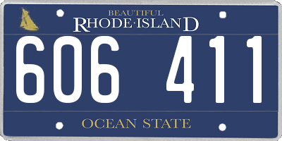RI license plate 606411