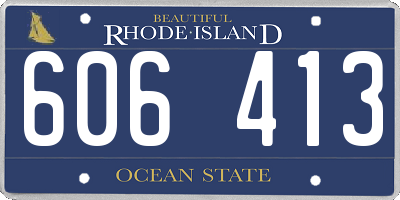 RI license plate 606413