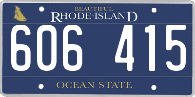 RI license plate 606415