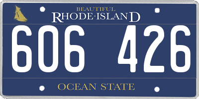 RI license plate 606426