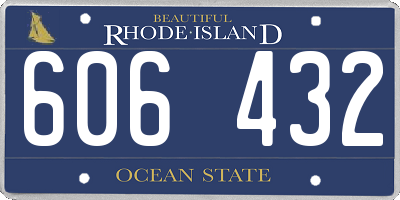 RI license plate 606432