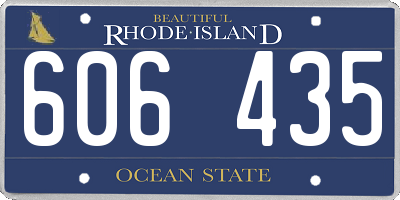 RI license plate 606435