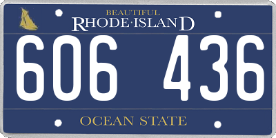 RI license plate 606436
