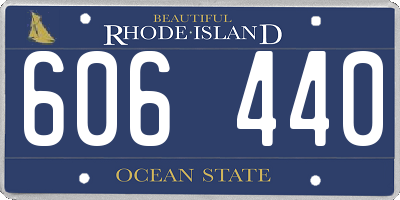 RI license plate 606440