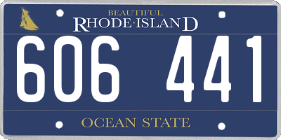 RI license plate 606441