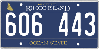 RI license plate 606443
