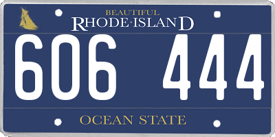 RI license plate 606444