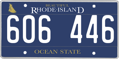 RI license plate 606446