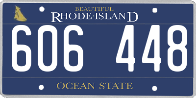 RI license plate 606448