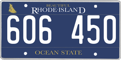 RI license plate 606450
