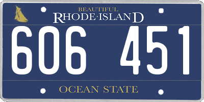 RI license plate 606451