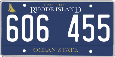 RI license plate 606455