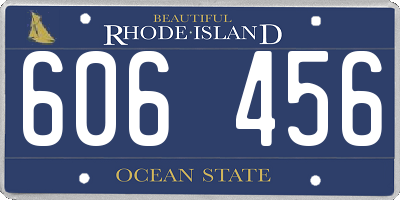 RI license plate 606456