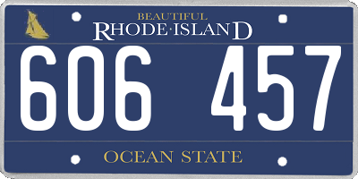 RI license plate 606457