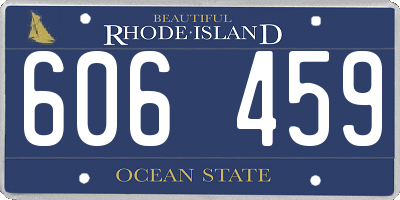 RI license plate 606459