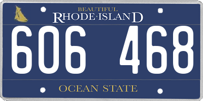 RI license plate 606468