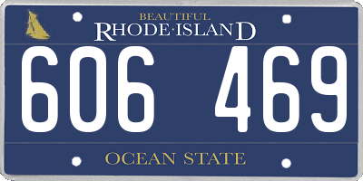 RI license plate 606469