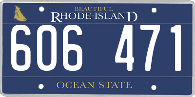 RI license plate 606471