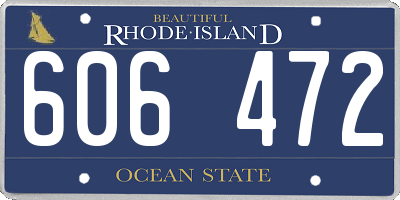 RI license plate 606472