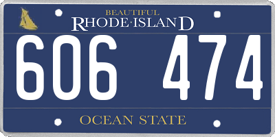 RI license plate 606474