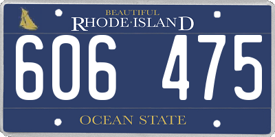 RI license plate 606475
