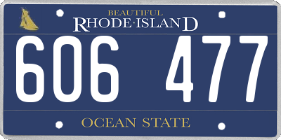 RI license plate 606477
