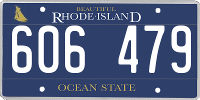RI license plate 606479