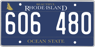 RI license plate 606480