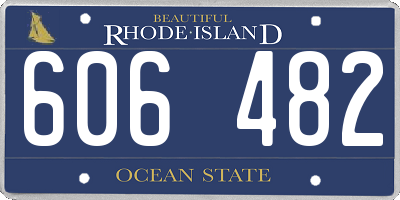 RI license plate 606482