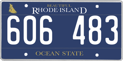 RI license plate 606483