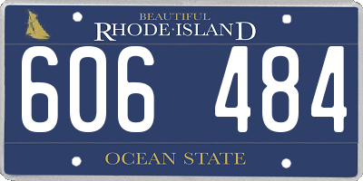 RI license plate 606484