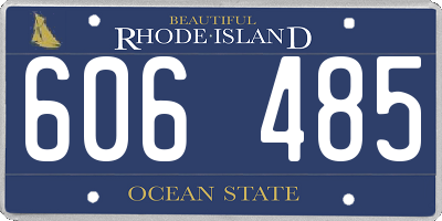 RI license plate 606485