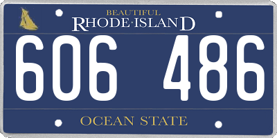 RI license plate 606486