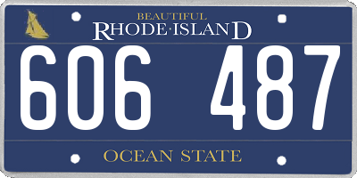 RI license plate 606487