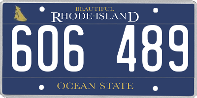 RI license plate 606489