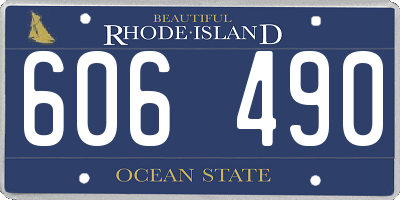 RI license plate 606490