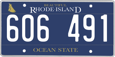 RI license plate 606491