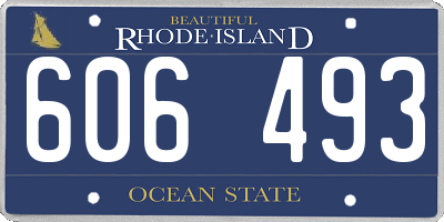 RI license plate 606493