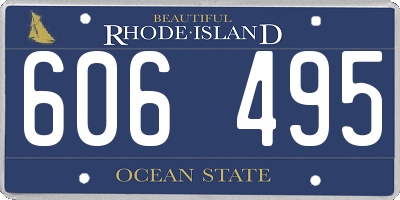 RI license plate 606495